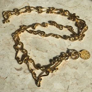 Karl Lagerfeld Gold tone long necklace